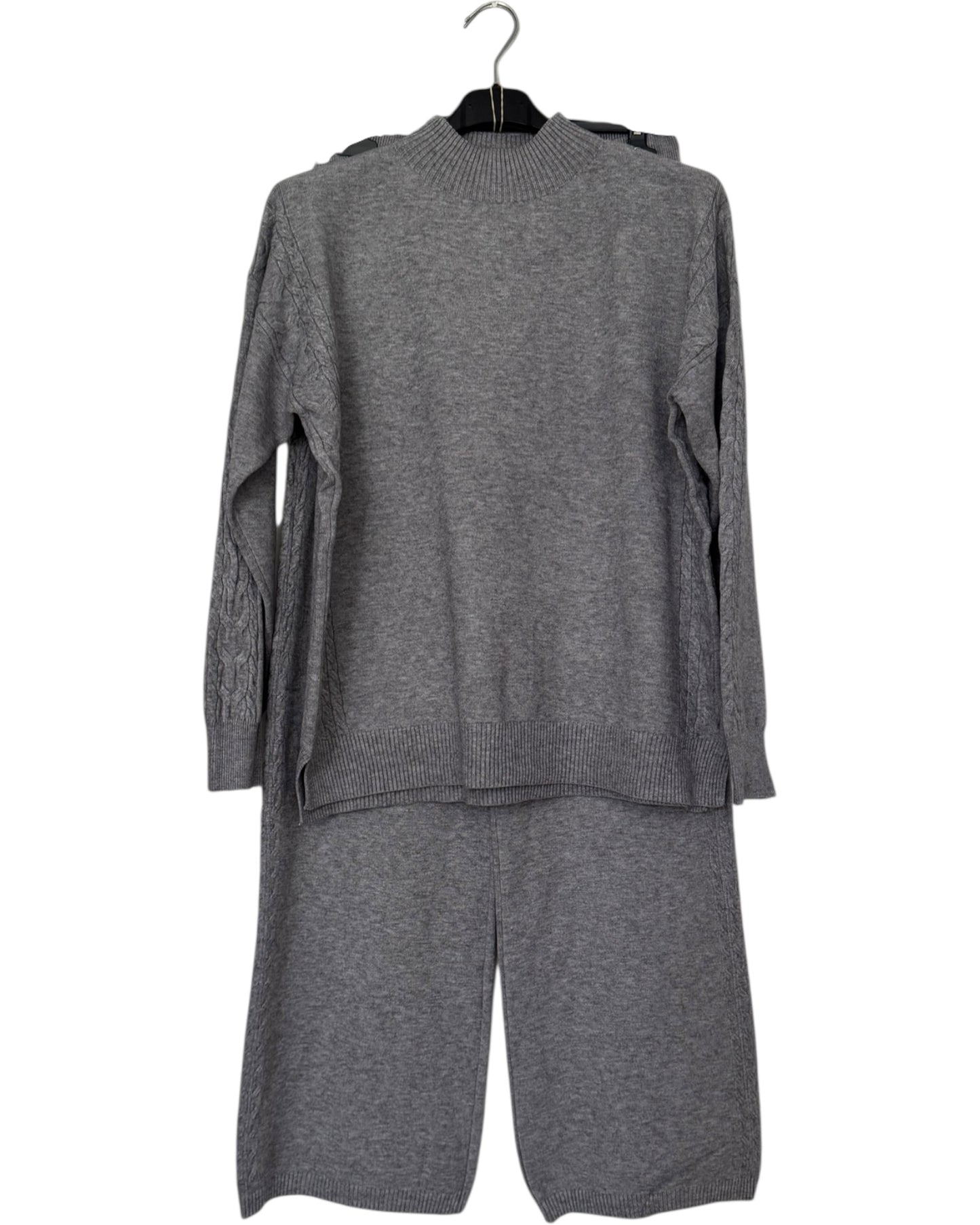 Amelia cable side coord trouser suit - Grey