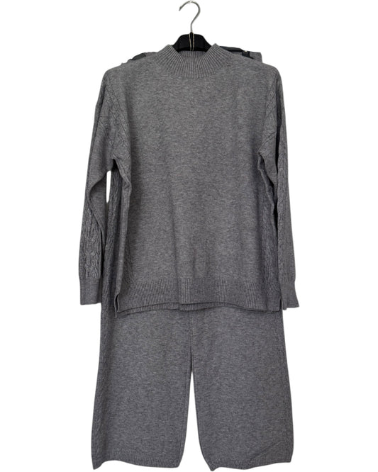 Amelia cable side coord trouser suit - Grey