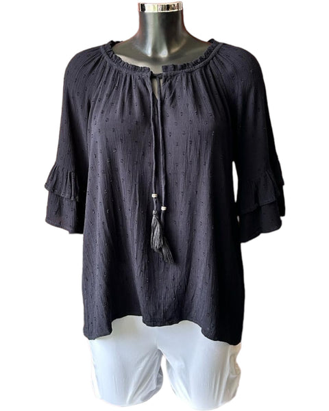 Orientique essentials boho top - Black