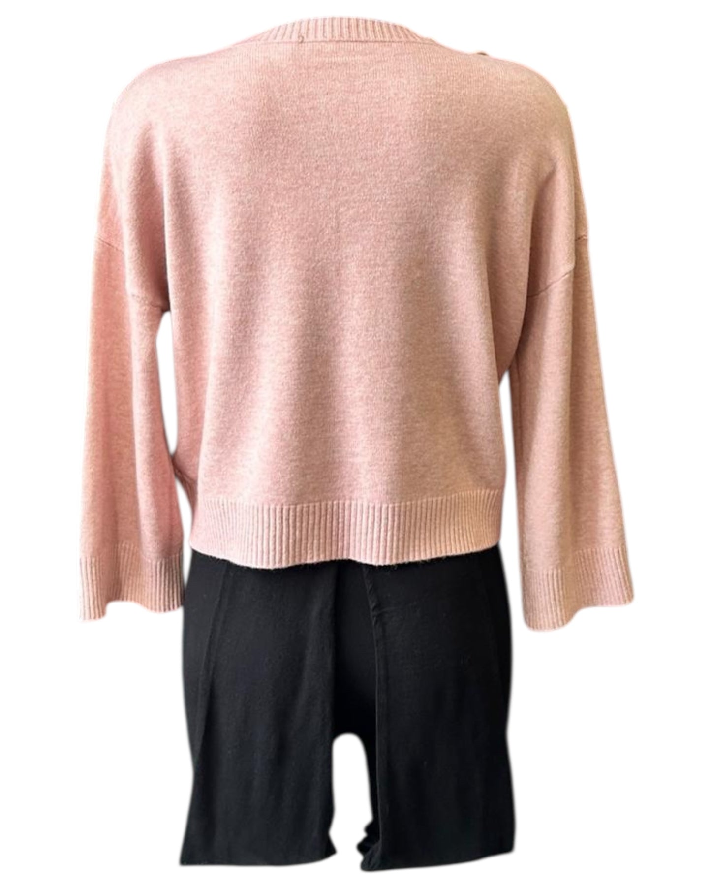 Valerie short button shoulder jumper - Pink