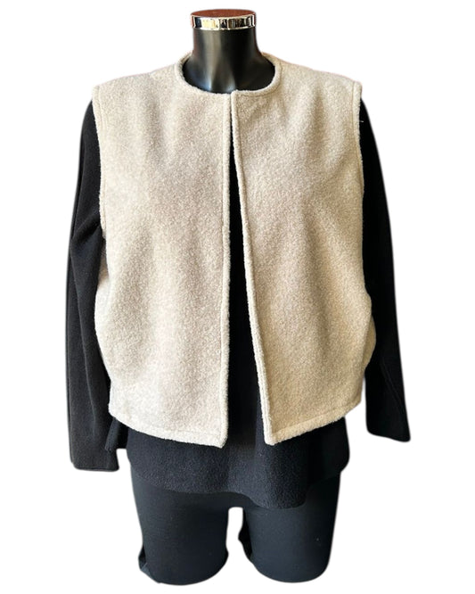 Mila wool feel waistcoat - Beige