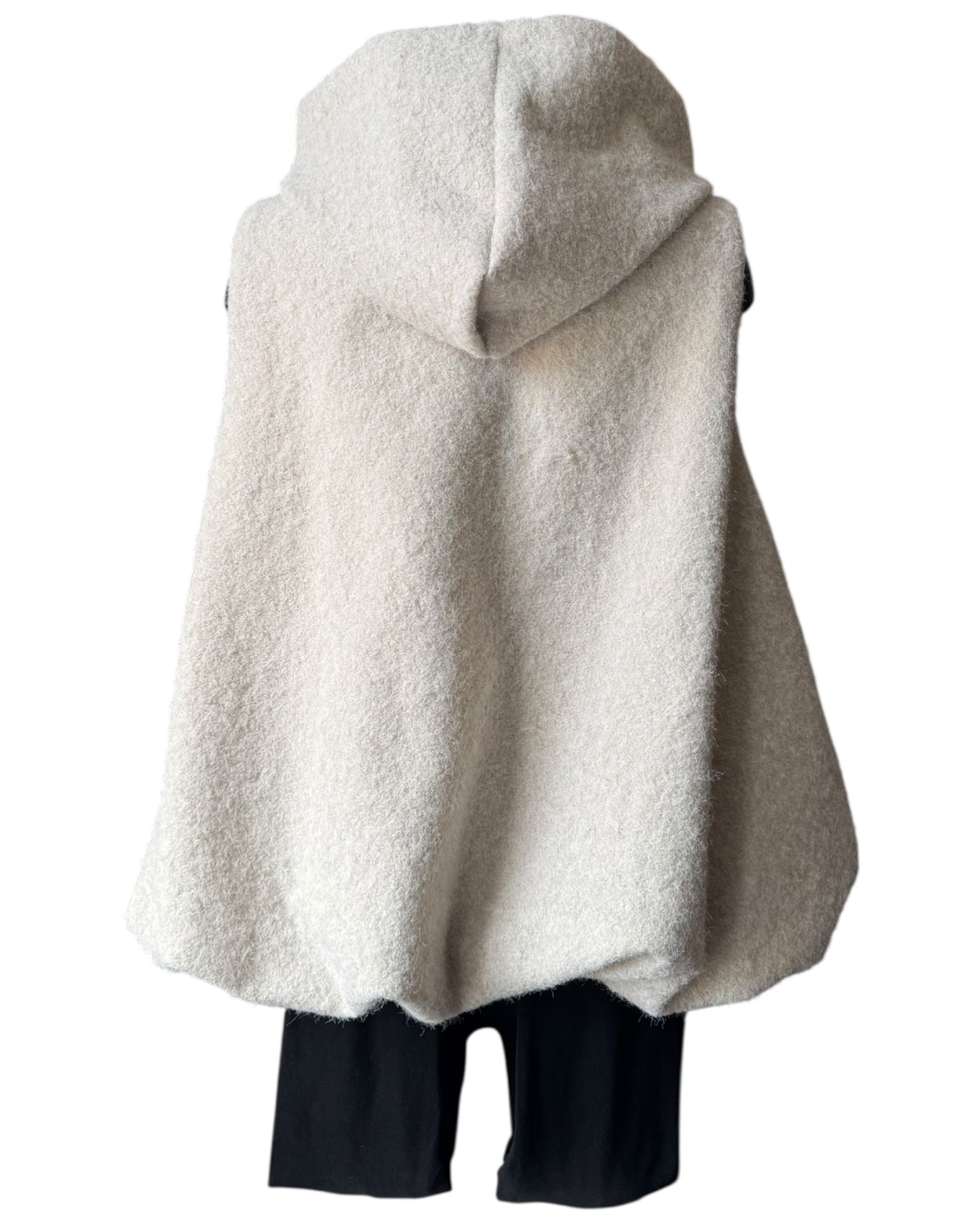 Caitlin puffball waistcoat/gilet - Beige