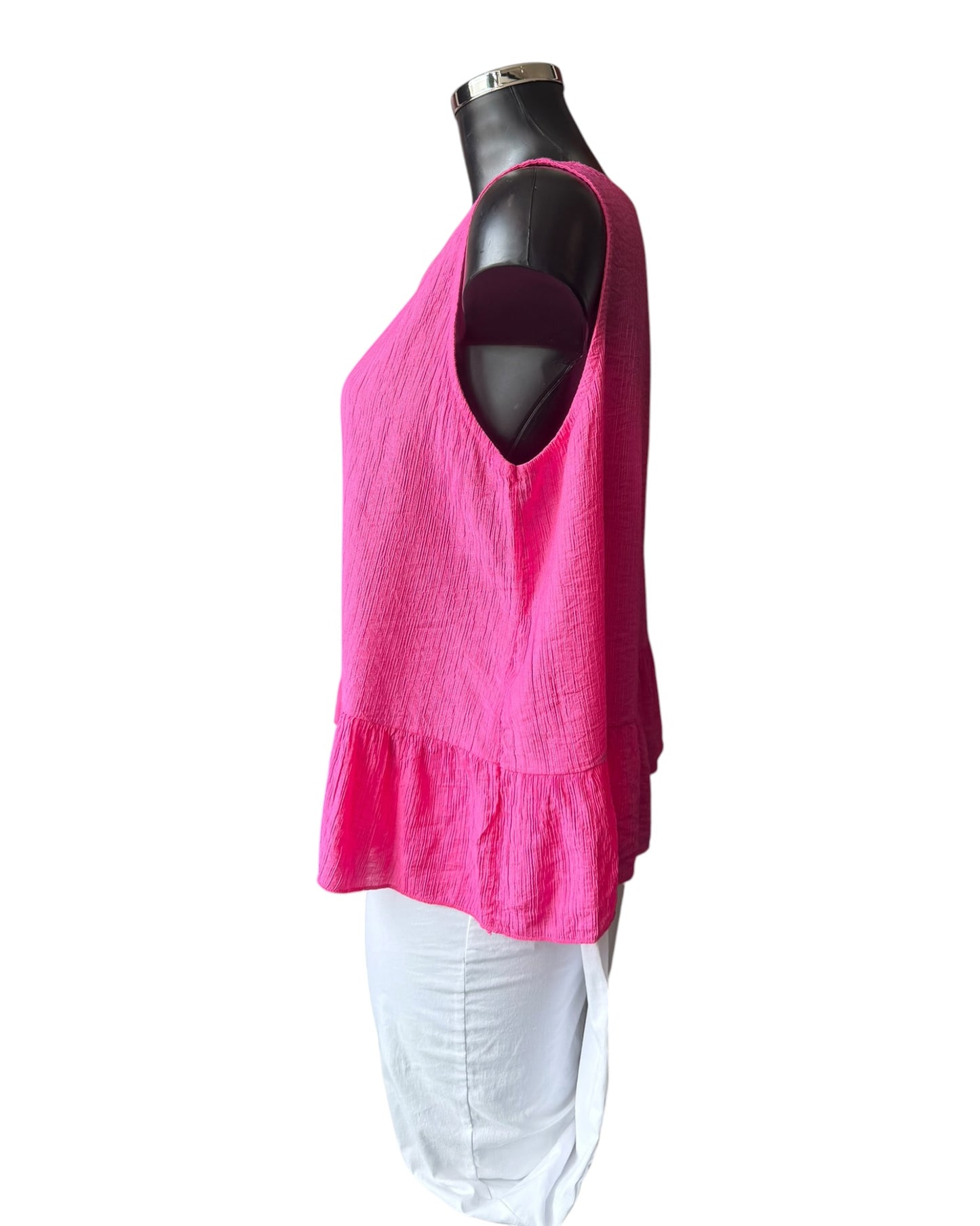 Milly range sleeveless top - Cerise
