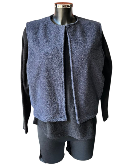 Mila wool feel waistcoat - Navy