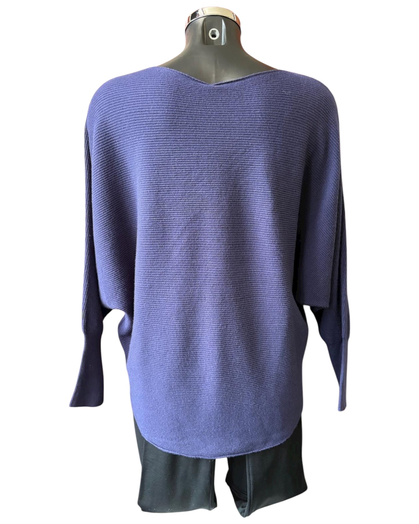 Veronica ribbed sparkle stars jumper - Navy