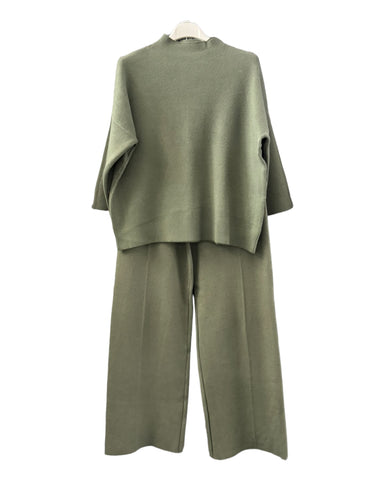 Georgia knitted co-ord set - Khaki