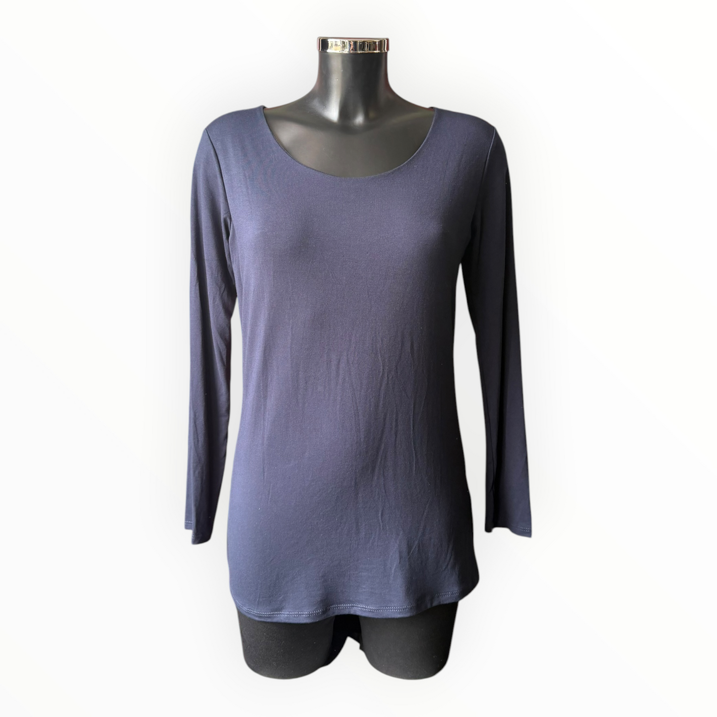 Sasha basic scoop neck top - Navy