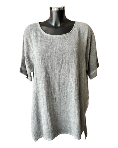 Casey range split side tunic top - Grey
