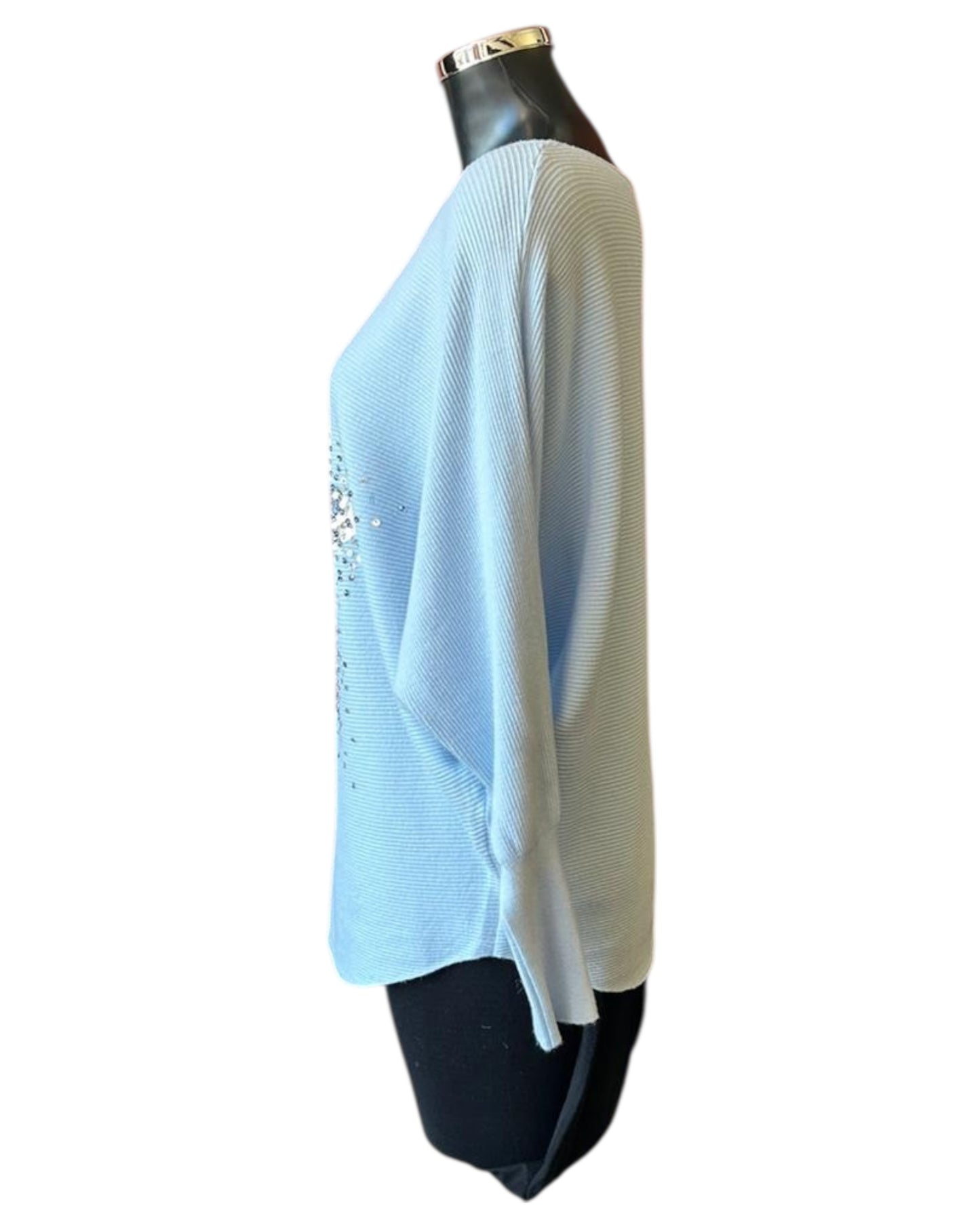 Pippa sparkle star batwing jumper - Blue