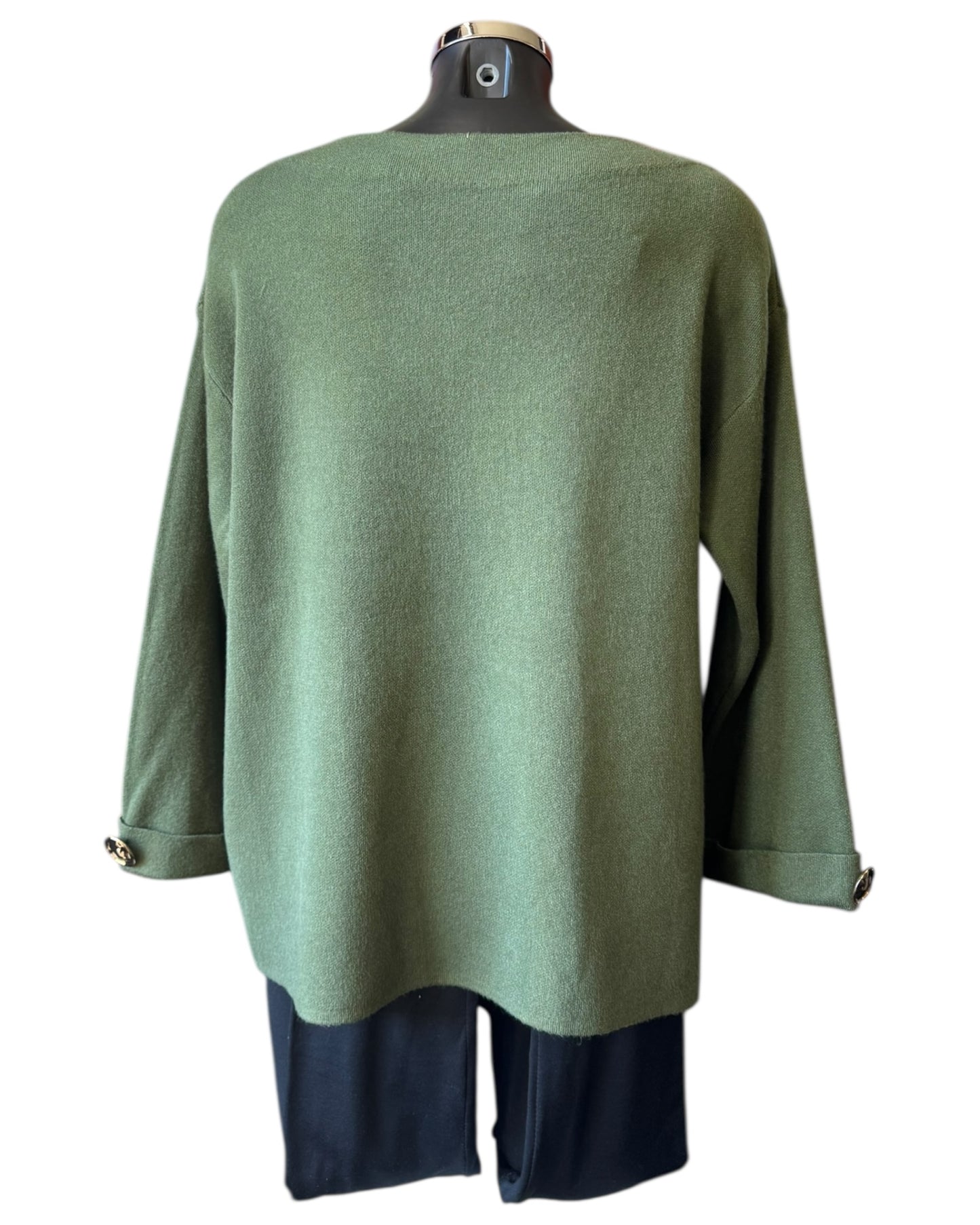 Erin embellished flower jumper - Khaki
