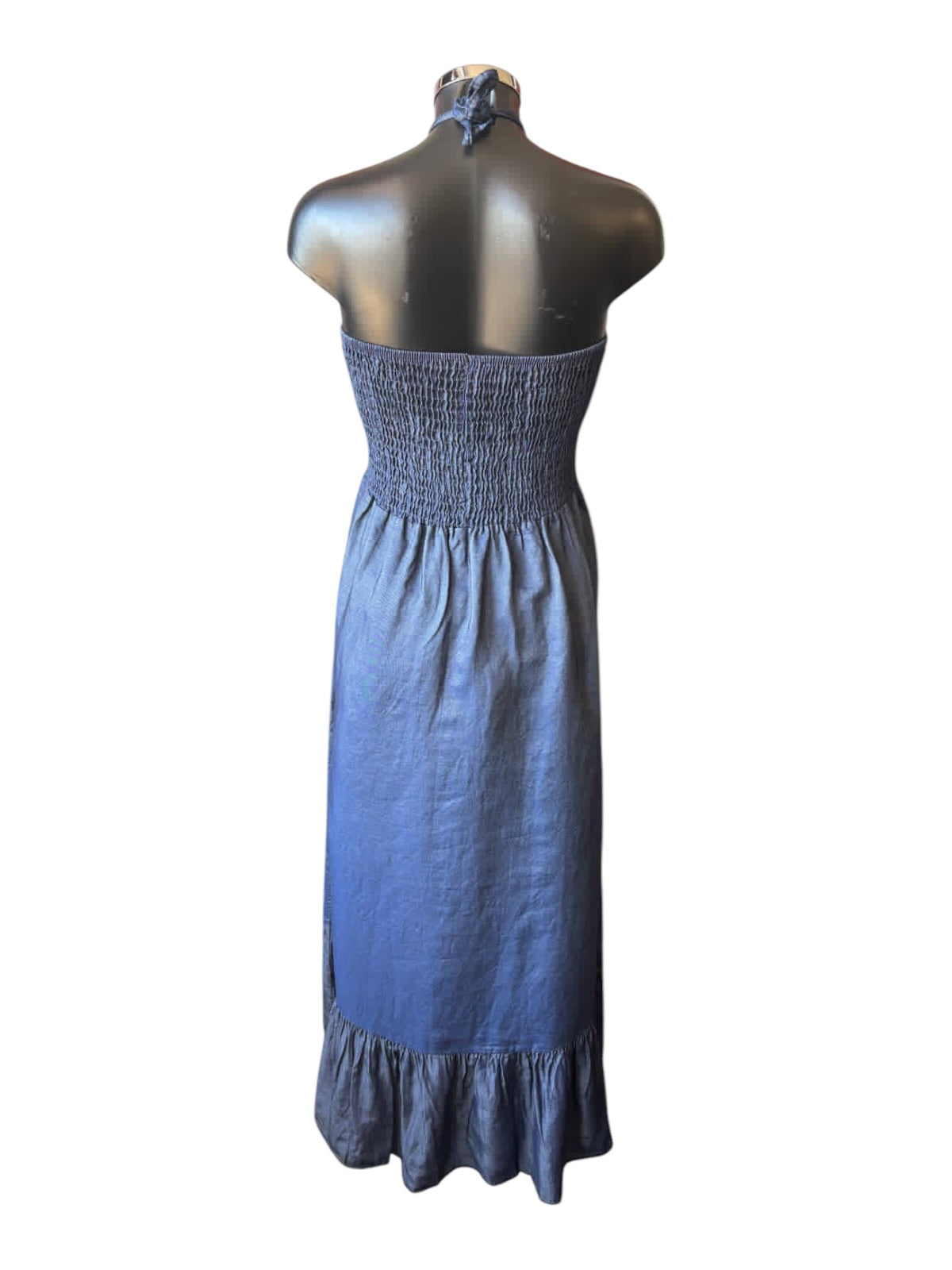 Marley chambray strapless dress - Dark denim