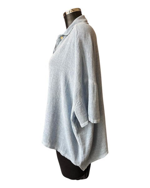 Casey range pocket button shirt - Pale blue