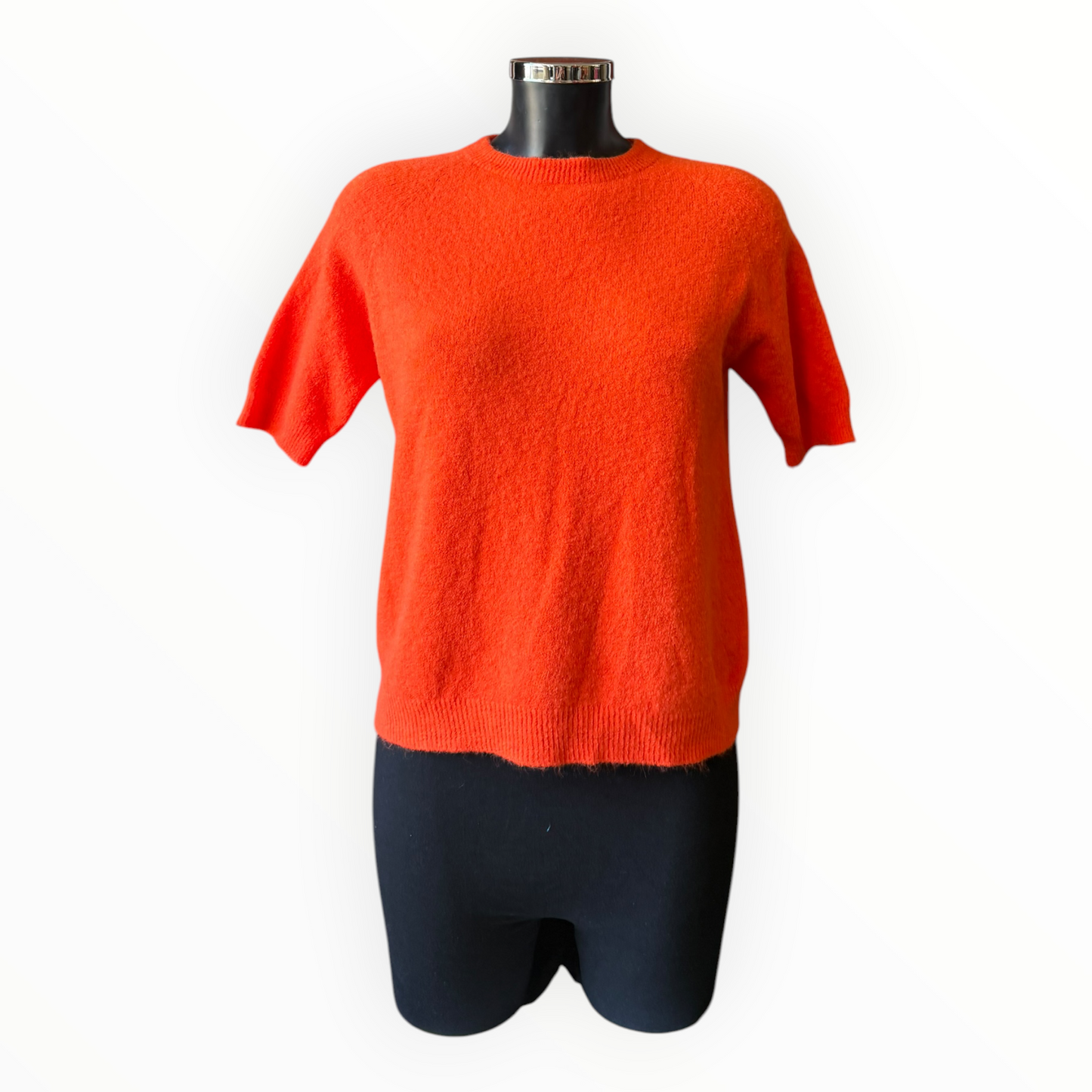 Laurie alpaca blend short sleeve jumper - Orange