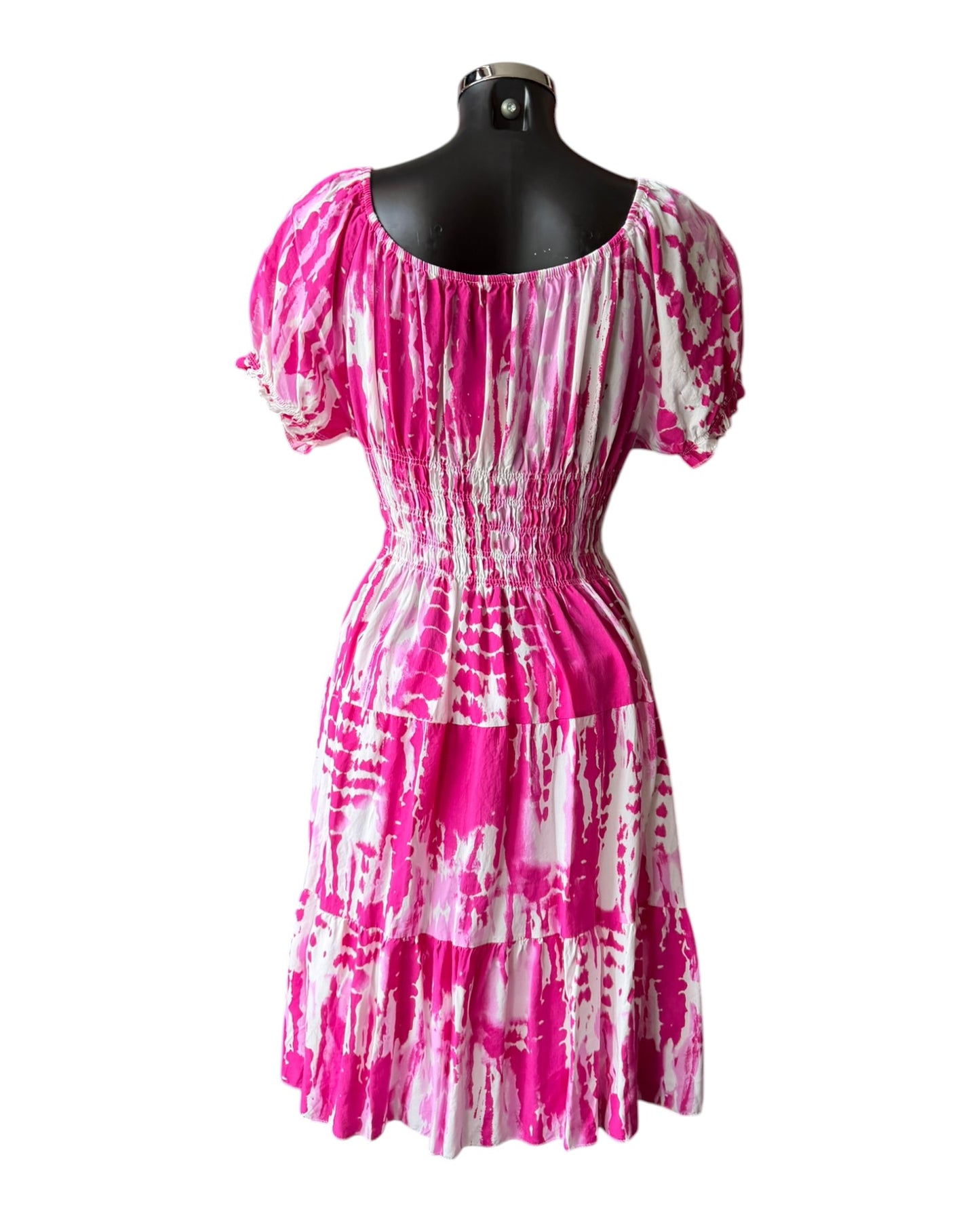 Molly Bardot gypsy dress - cerise pattern