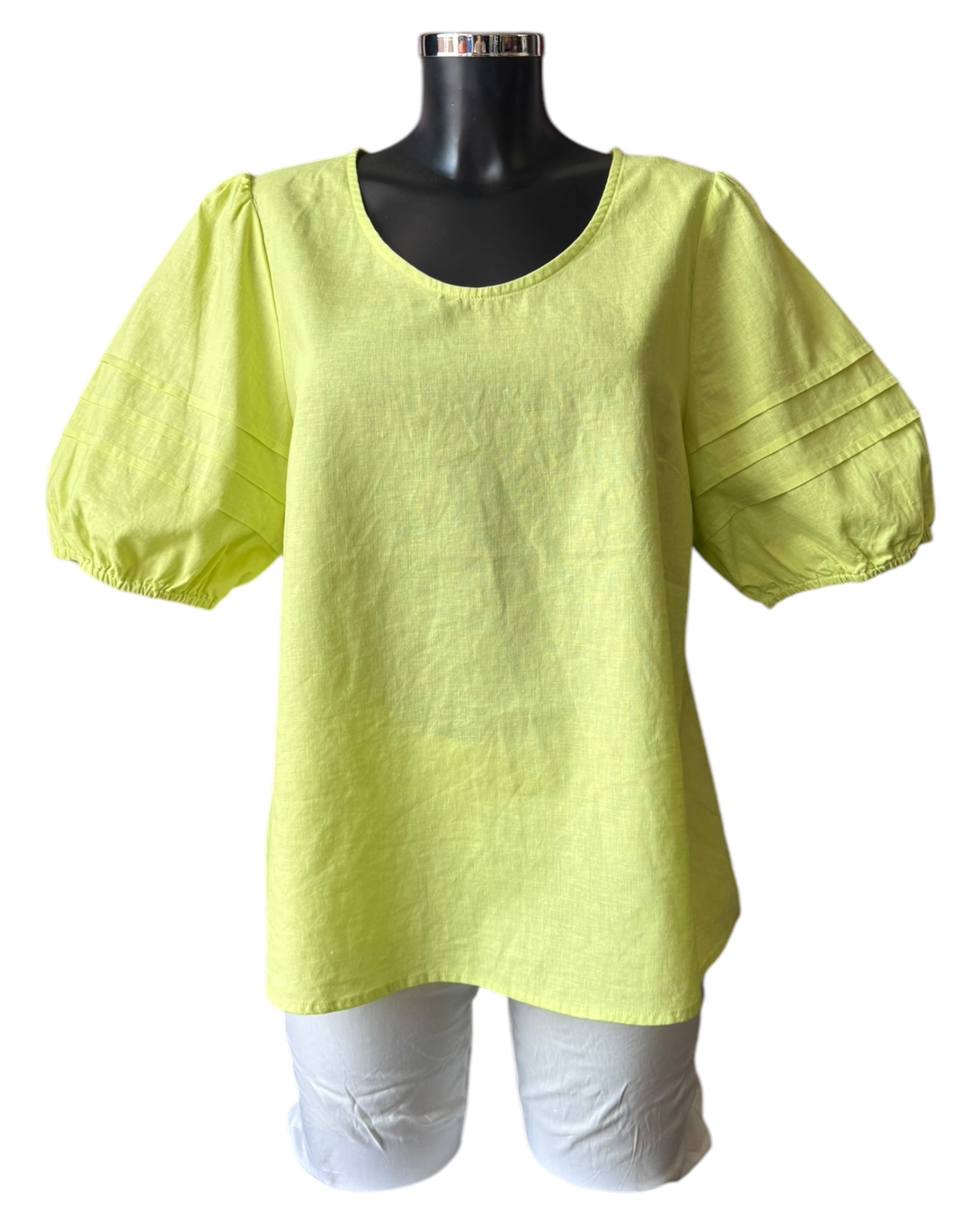 See Saw v neck a line top in pine lime
