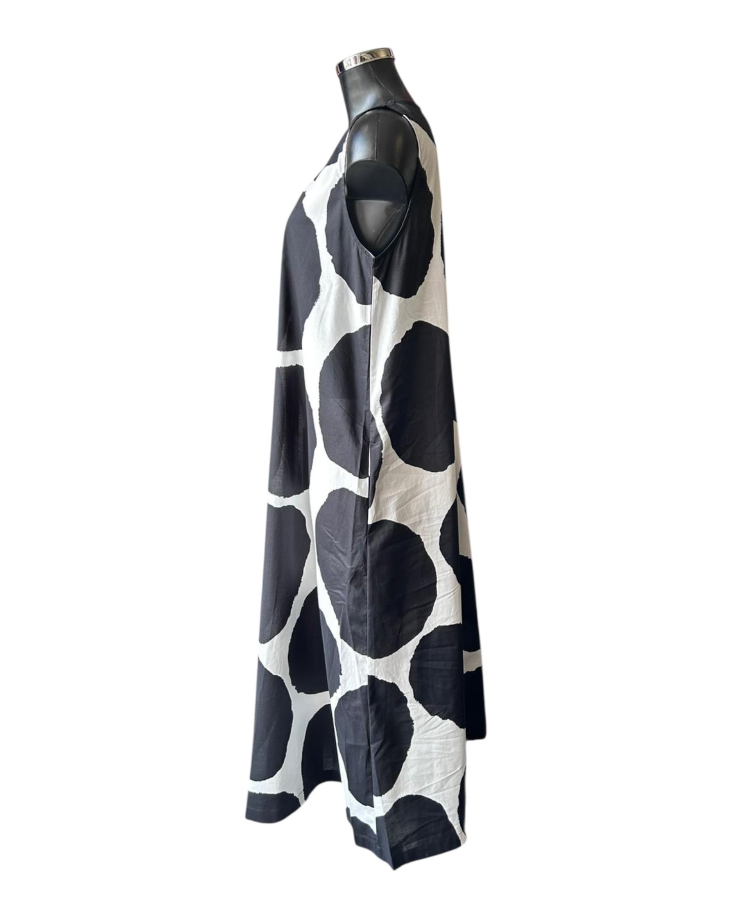 Tirelli inverted pleat poplin dress - Black/White