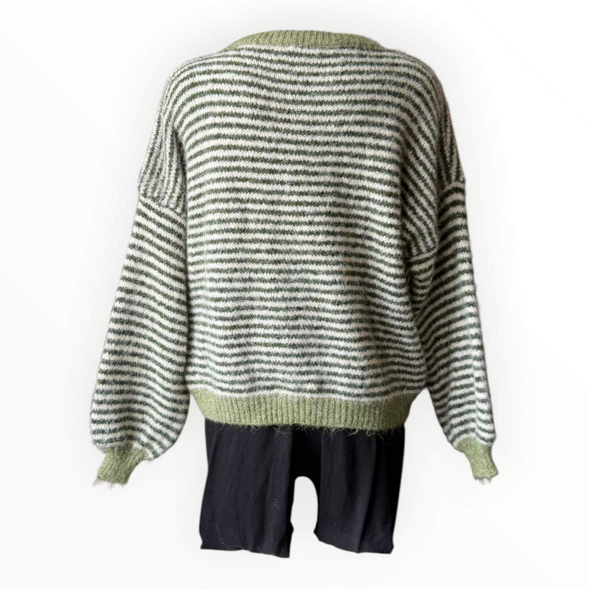 Lorna striped soft knit jumper - Khaki mix