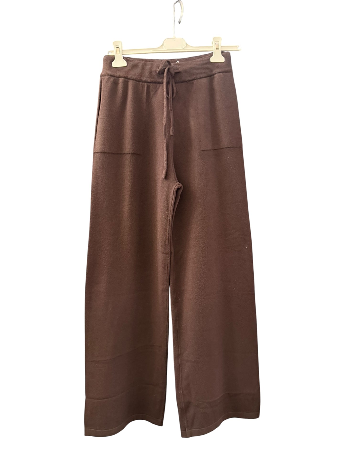 Enya knit wide leg trousers - Chocolate
