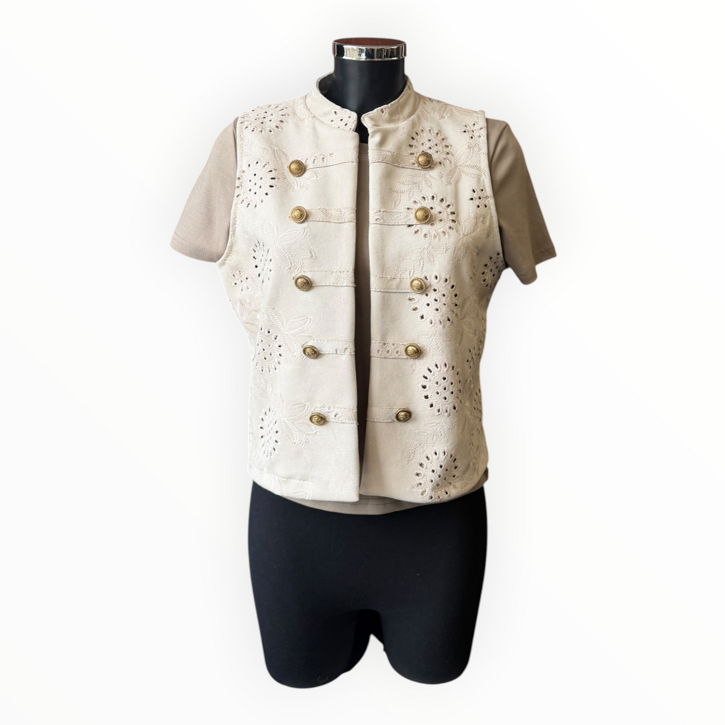 Delilah anglaise military waistcoat - Beige