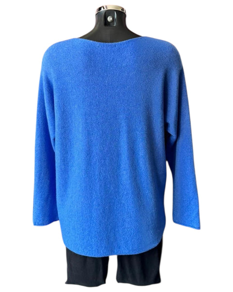 Toni short soft plain jumper - Denim