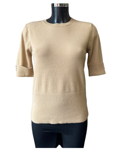 Jessie half sleeve soft knit jumper - Camel