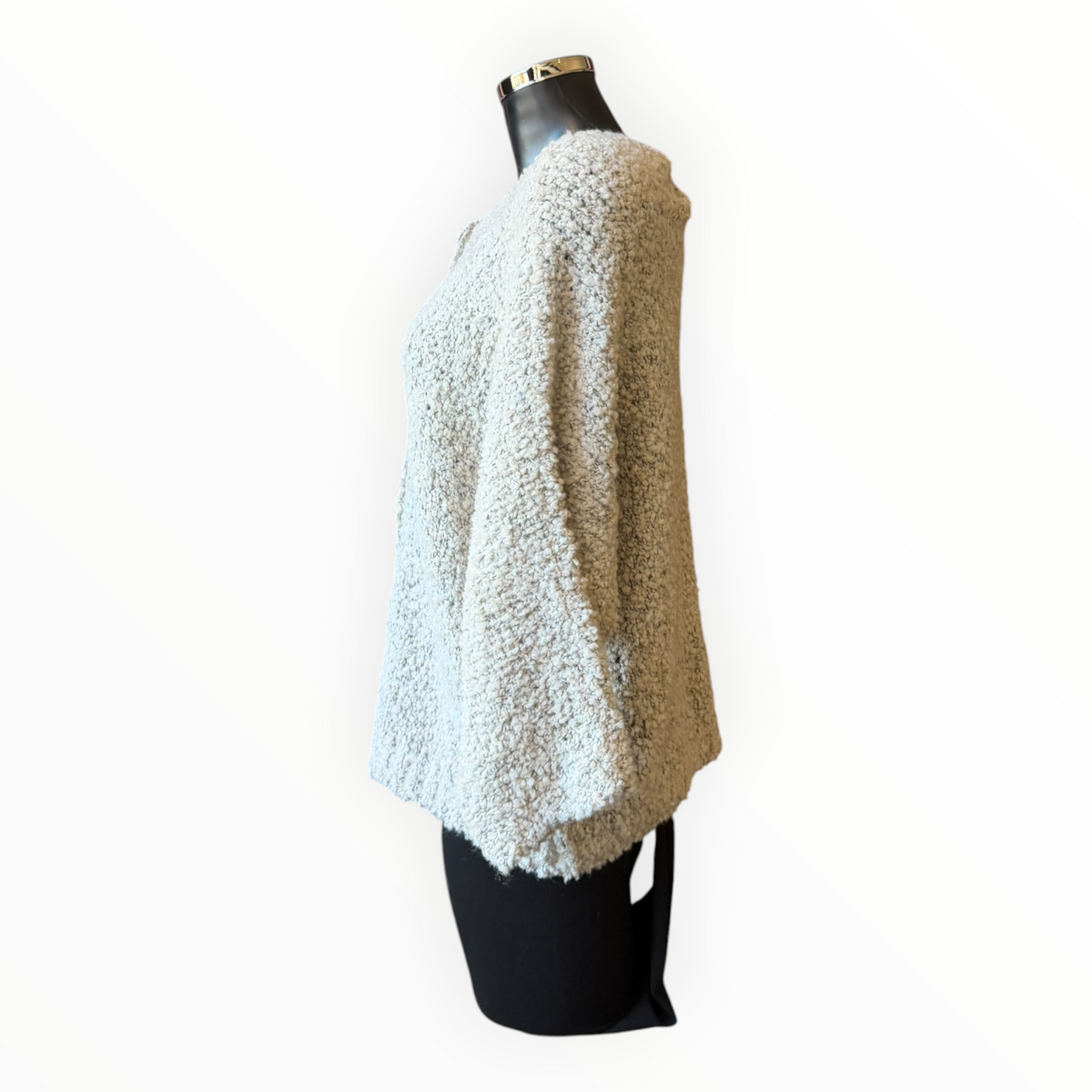 Harper slouchy boucle knit cardigan - Beige