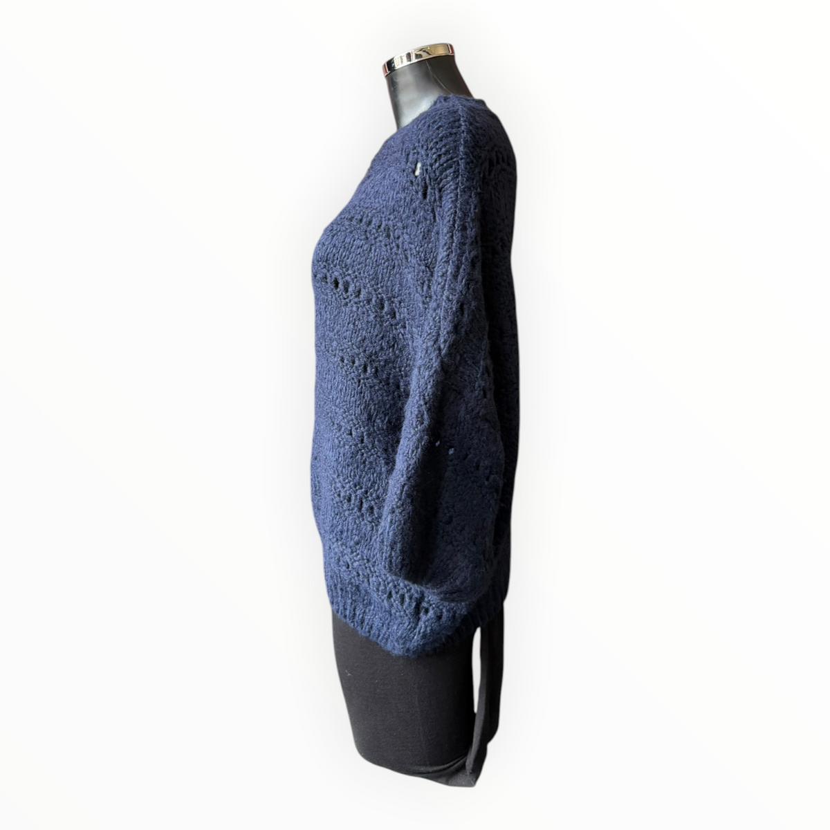 Verity soft knit half sleeve jumper - Navy
