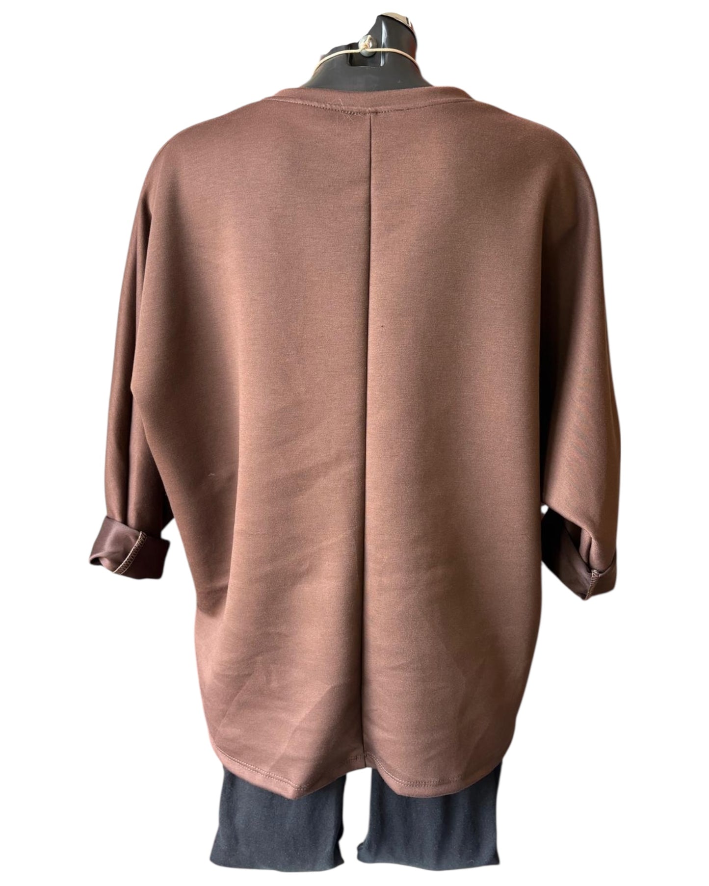 Jasmine soft touch necklace top - Chocolate