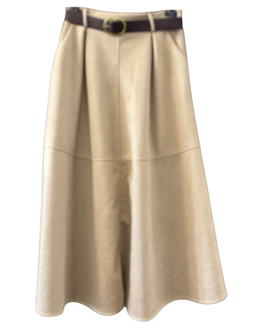 Kirsty suedette midi skirt - Beige