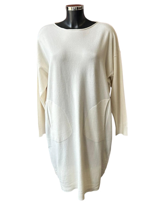 Alice fine knit cream jumper dress