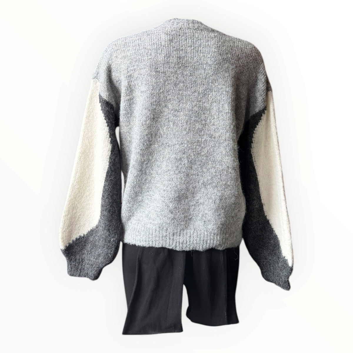 Arabella grey wave soft knit jumper