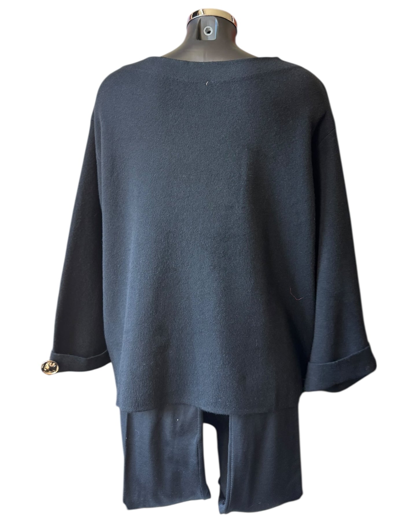 Erin embellished flower jumper - Black