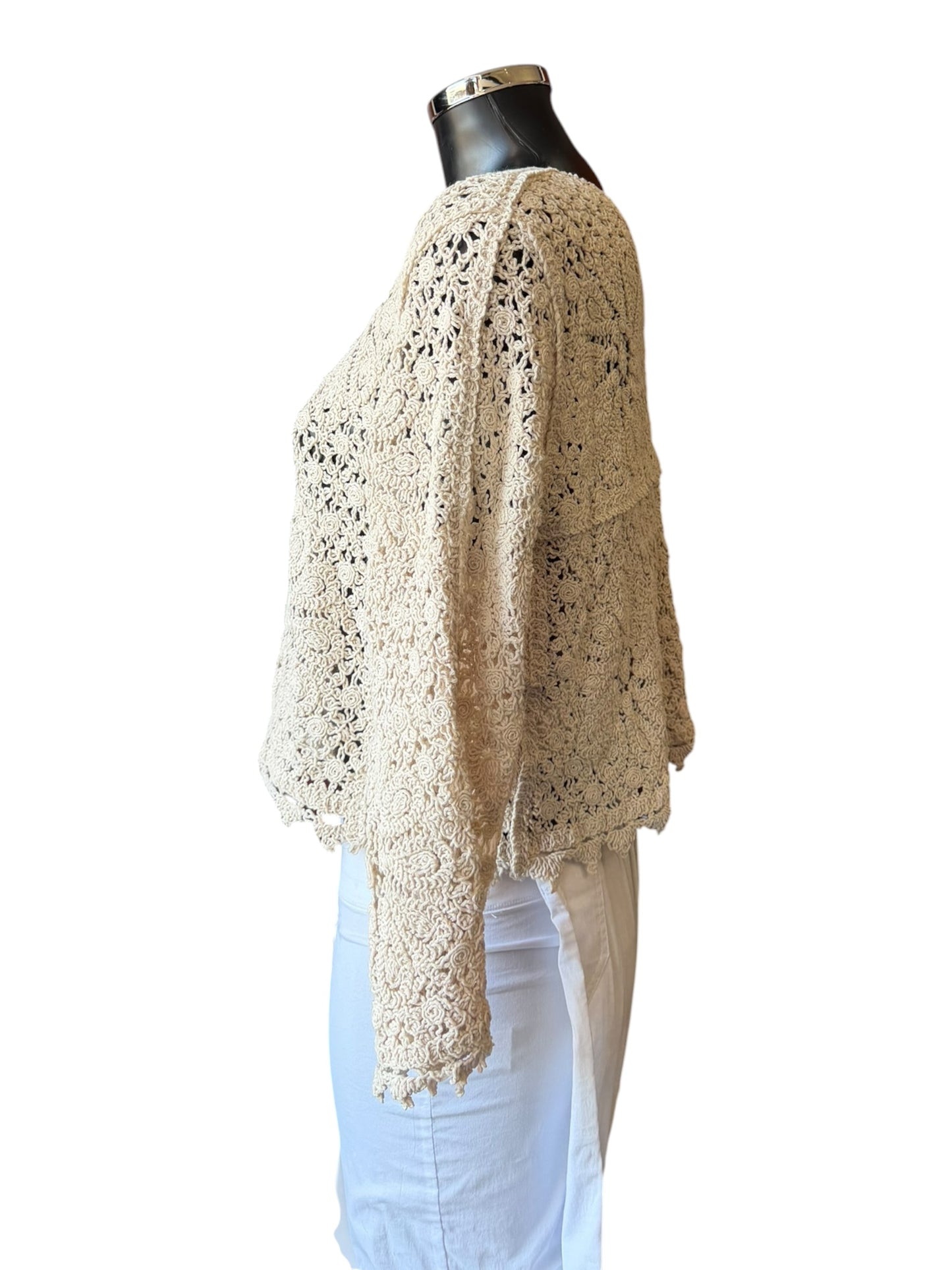 Alana crochet cardigan - Beige