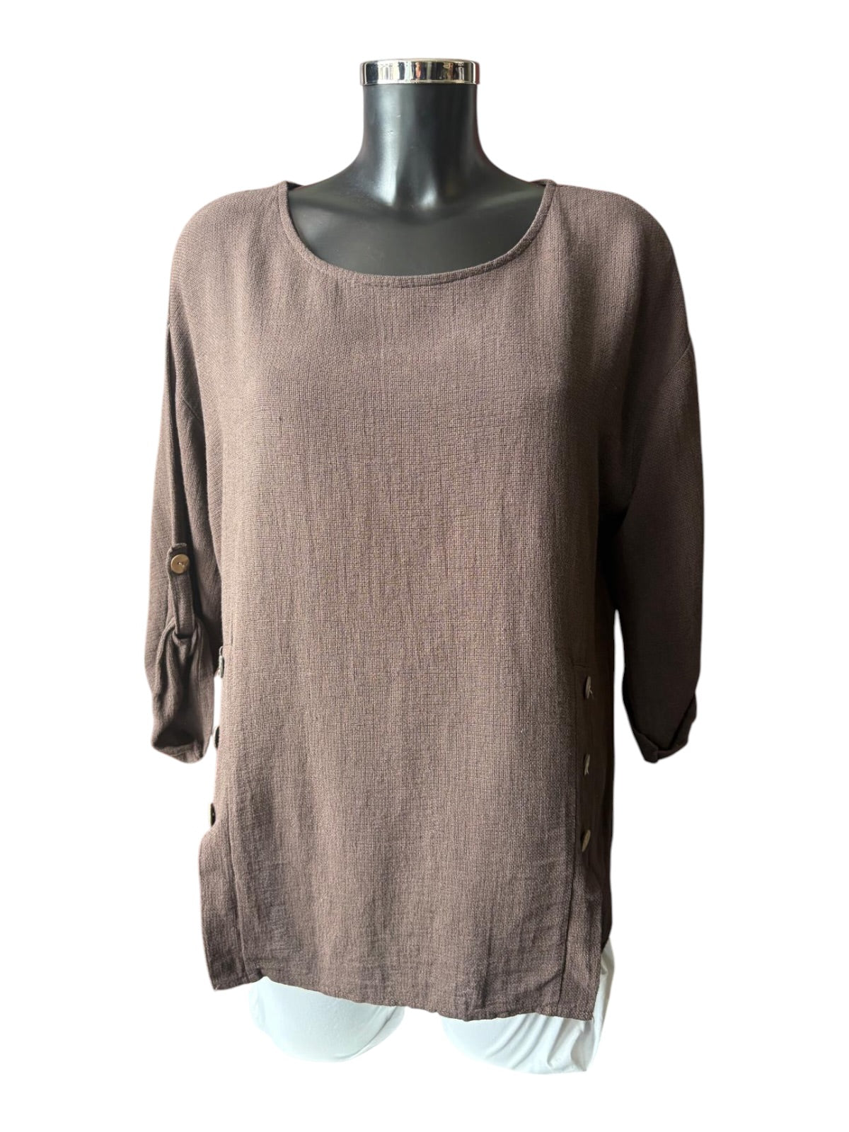 Casey range button sides top - Chocolate