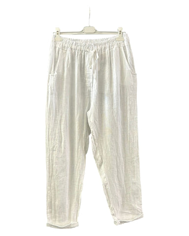 Lola linen range trousers - White
