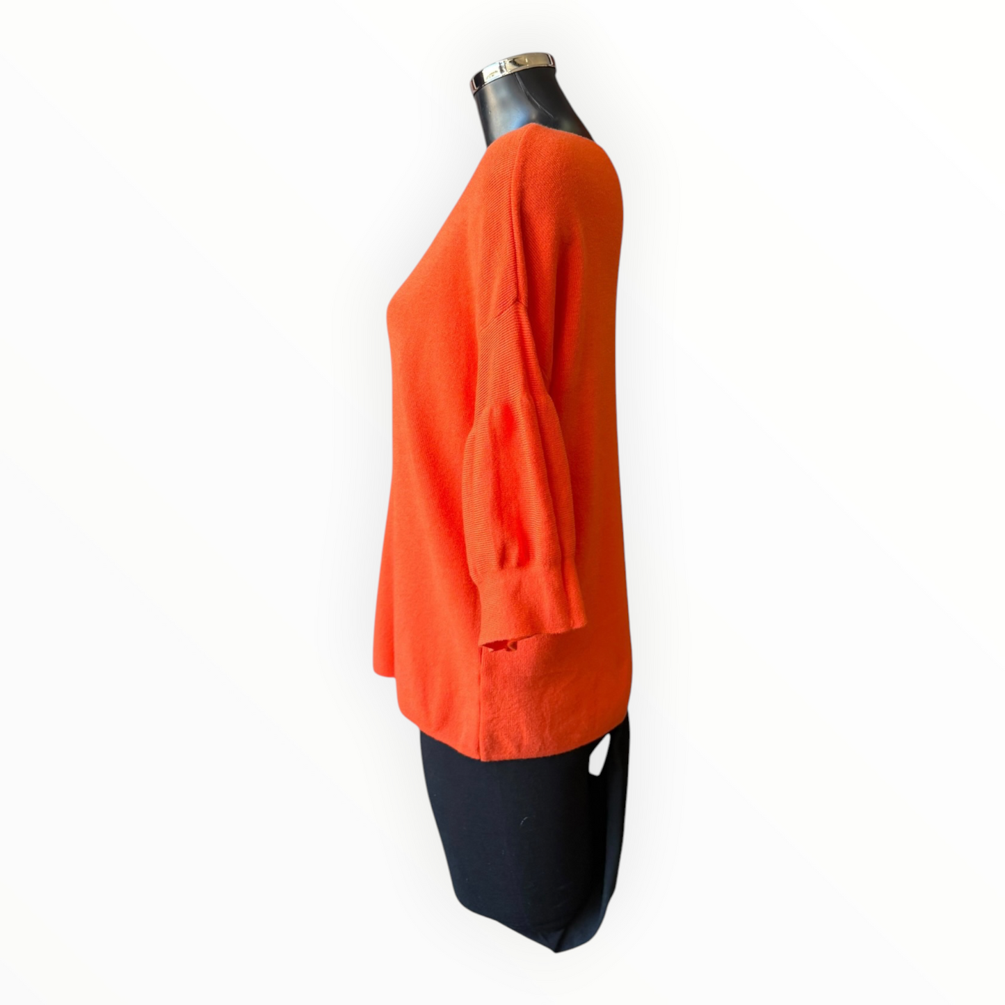 Adele ribbed sleeve jumper - Orange