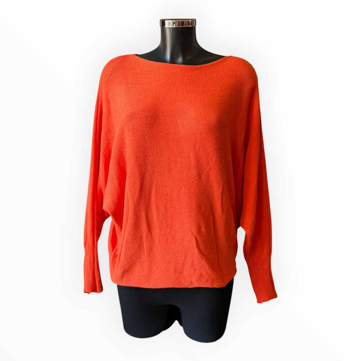 Cassie pearl back batwing jumper - Orange