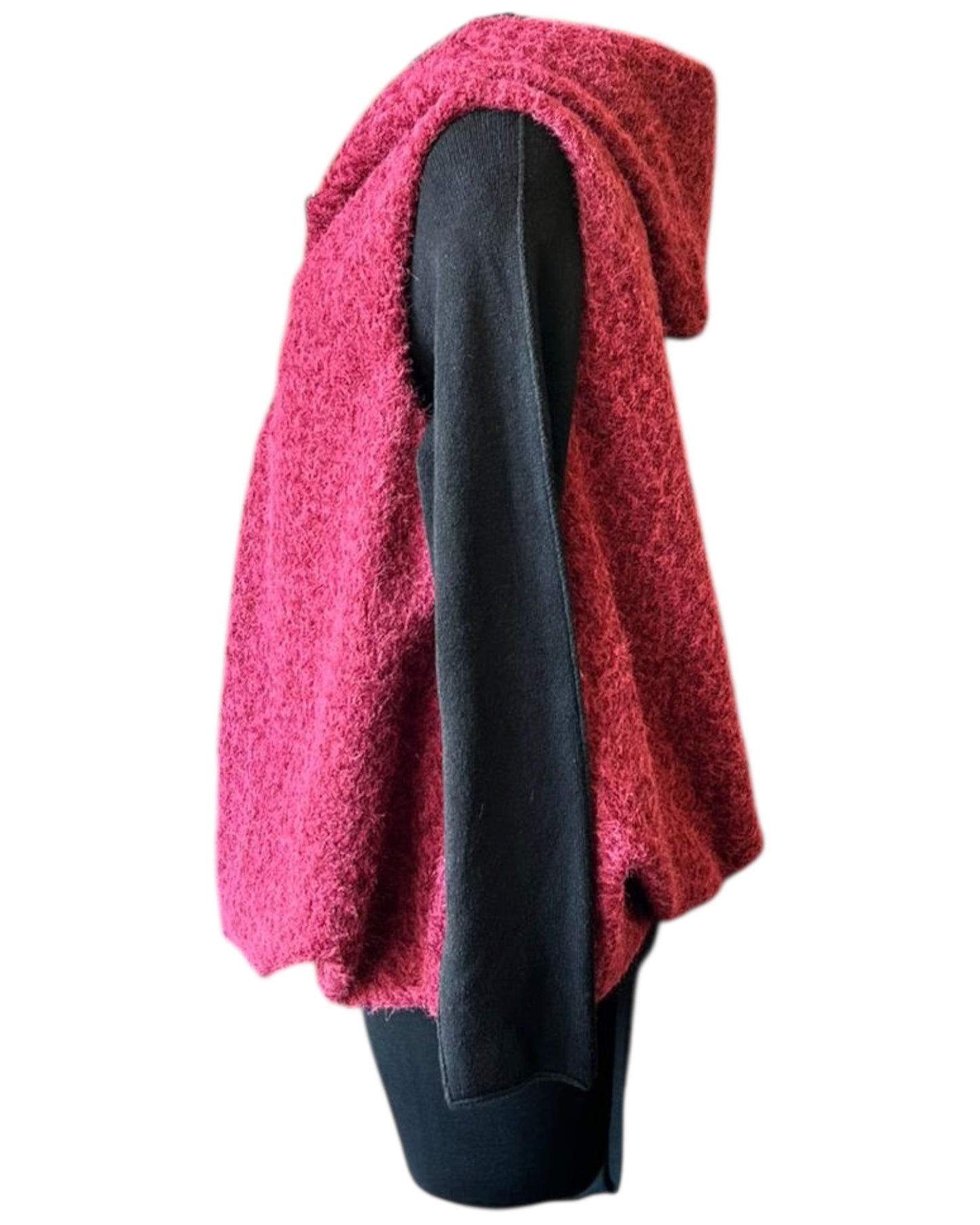 Caitlin puffball waistcoat/gilet - Bordeaux