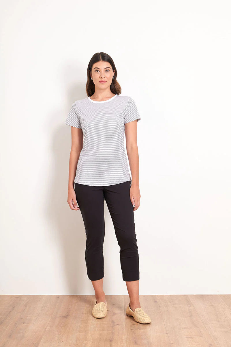 Foil 7/8 signature trapeze trousers - BLACK