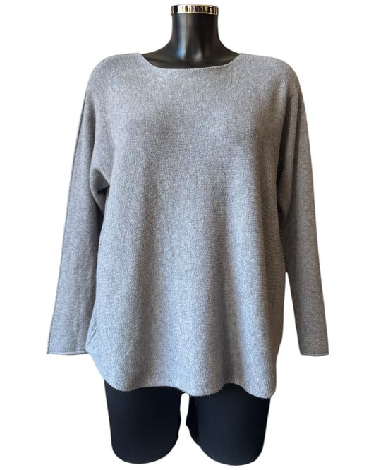 Toni short soft plain jumper - Grey