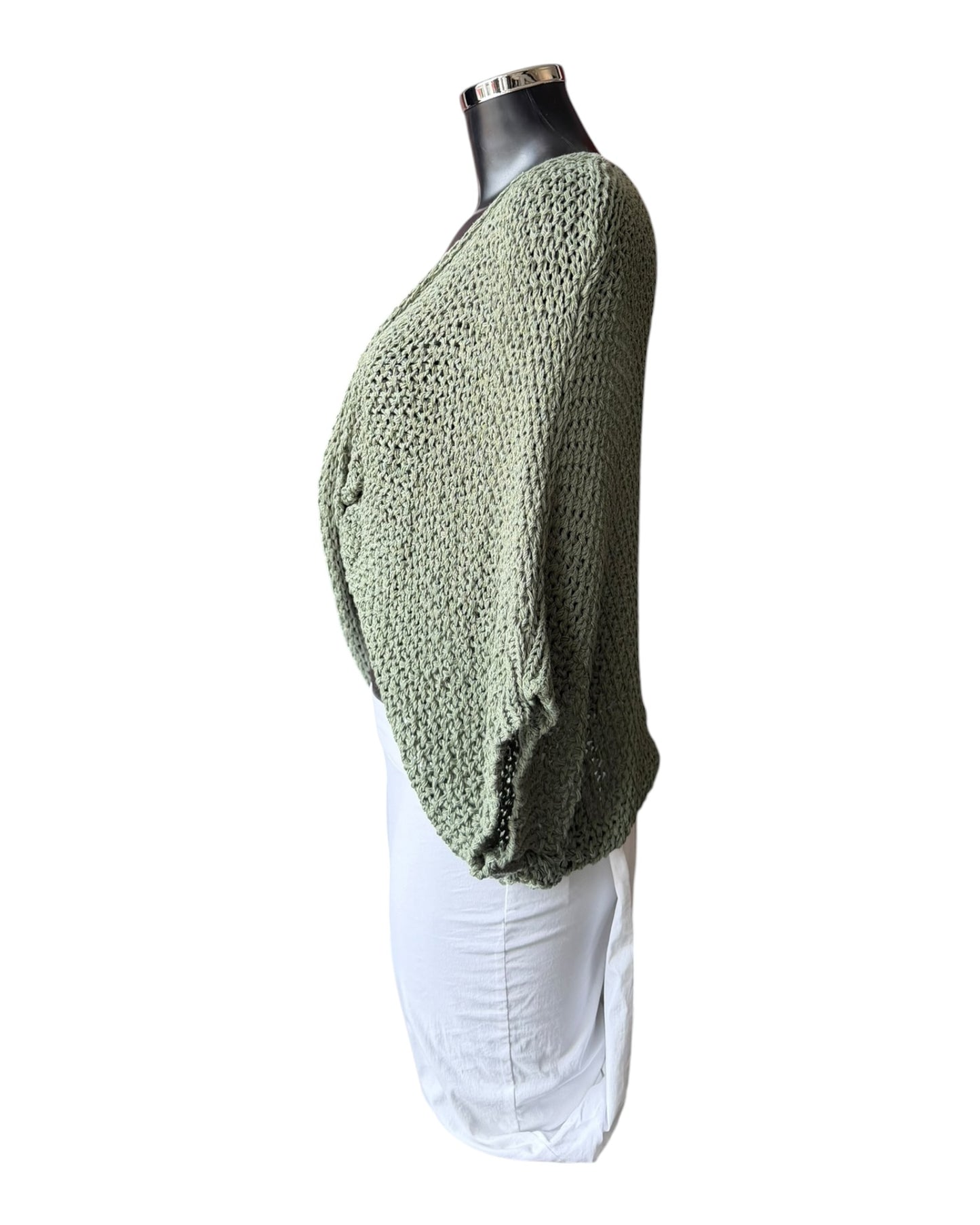 Lauren twist wrap layering jumper - Khaki
