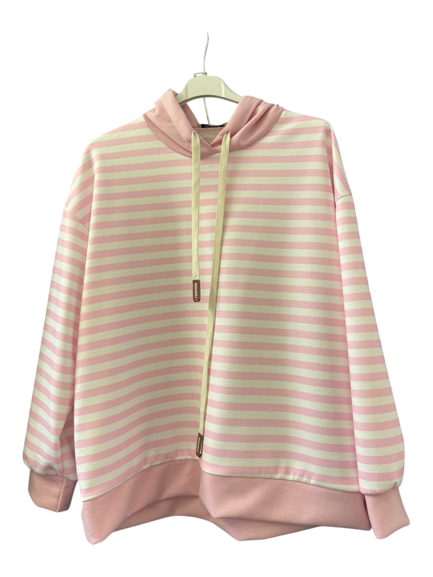Whitney striped hoodie co ord trouser suit - Pink