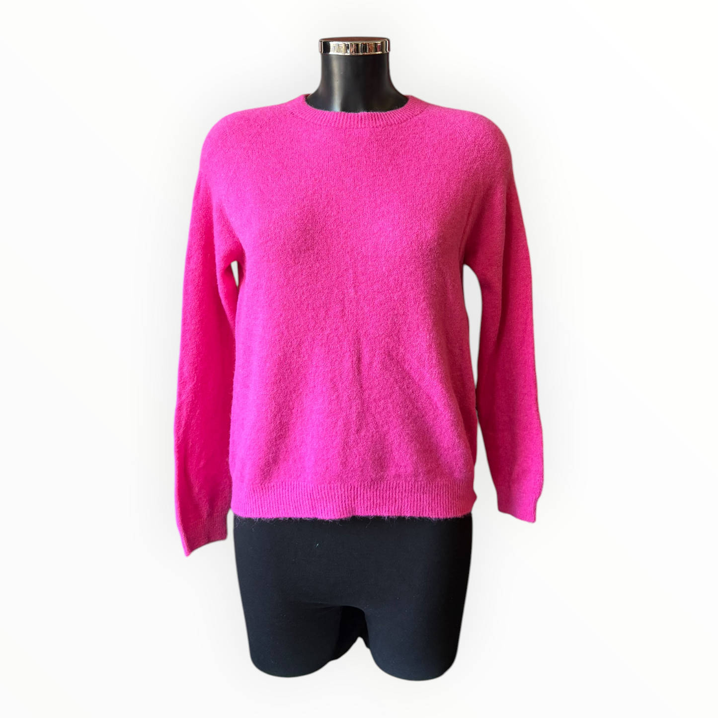 Laurie alpaca blend long sleeve jumper - Fuschia