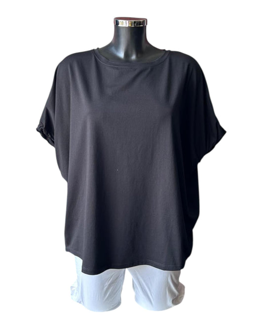 Tirelli bubble sleeve t-shirt top - Black