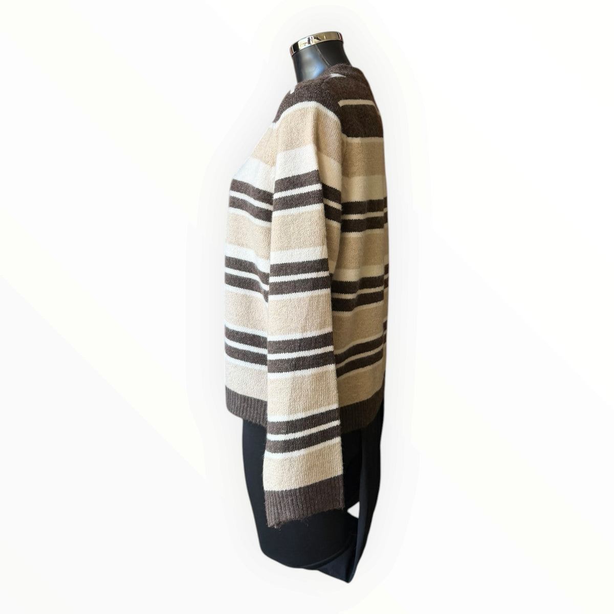 Tanya striped brown mix cardigan
