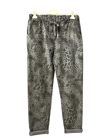 Aria super stretchy trousers - Animal Grey
