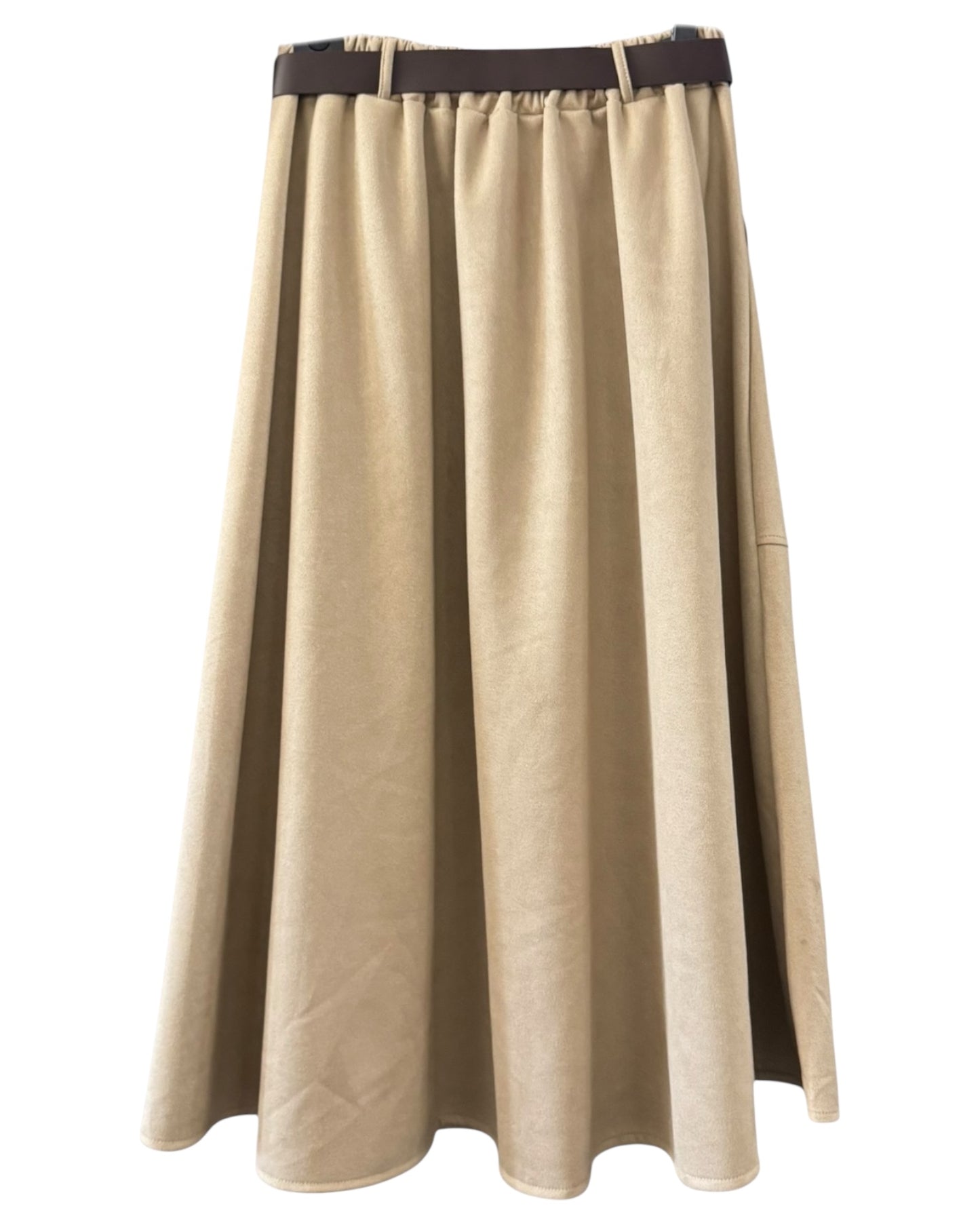 Kirsty suedette midi skirt - Beige