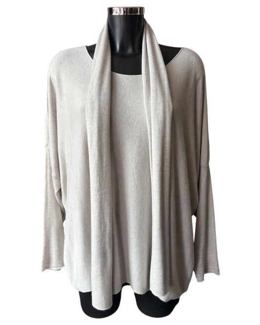 Sylvia 2 piece lightweight knit - Taupe