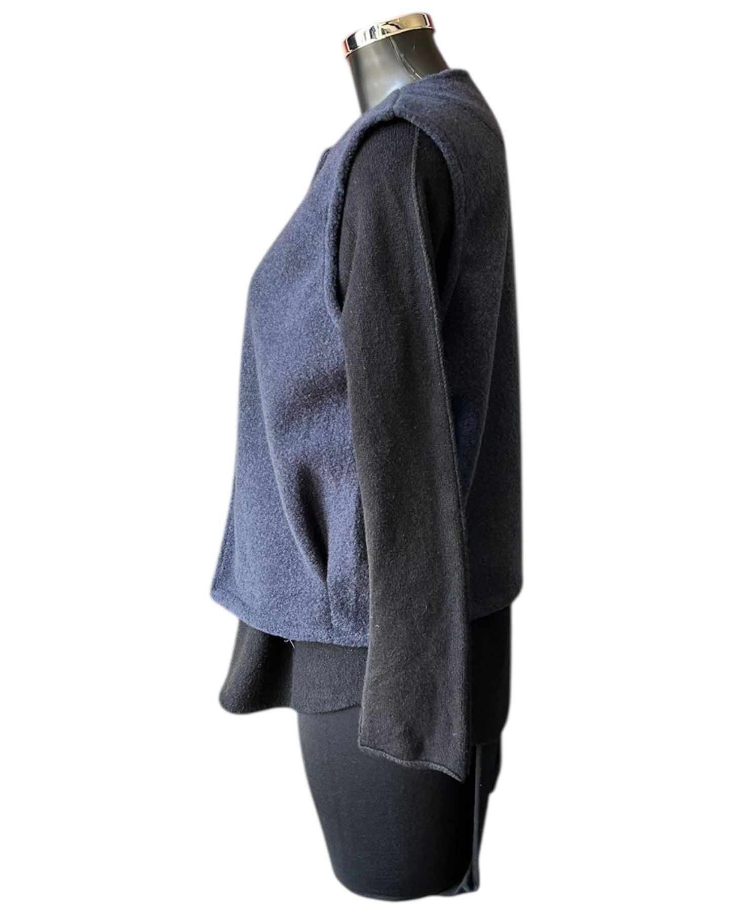 Mila wool feel waistcoat - Navy