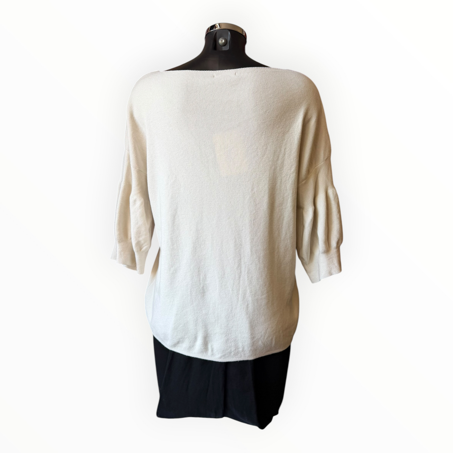 Adele ribbed sleeve jumper - Cream